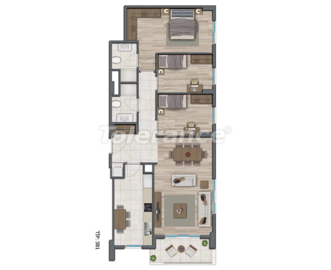 Современные квартиры в Кепезе, Анталия в рассрочку от застройщика - 10570 | Tolerance Homes