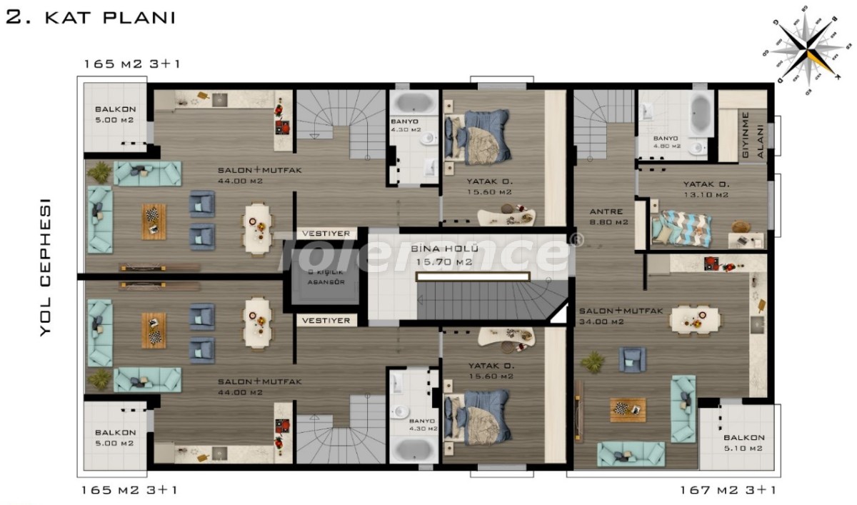 Просторные квартиры в Коньяалты, Анталия класса люкс рядом с морем - 20801 | Tolerance Homes