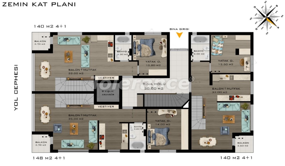 Просторные квартиры в Коньяалты, Анталия класса люкс рядом с морем - 20798 | Tolerance Homes