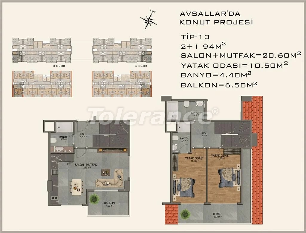 Современные апартаменты в Авсалларе - 22087 | Tolerance Homes