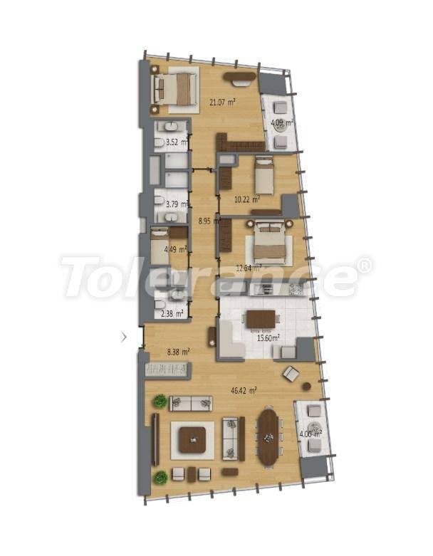 Роскошные квартиры в Шишли, Стамбул в комплексе с инфраструктурой, в рассрочку до 3-х лет - 27192 | Tolerance Homes