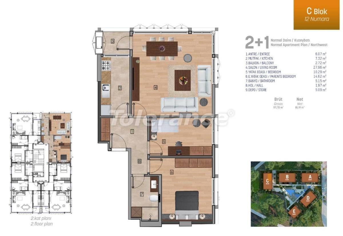 Квартиры класса люкс в Стамбуле в комплексе с богатой инфраструктурой - 27250 | Tolerance Homes