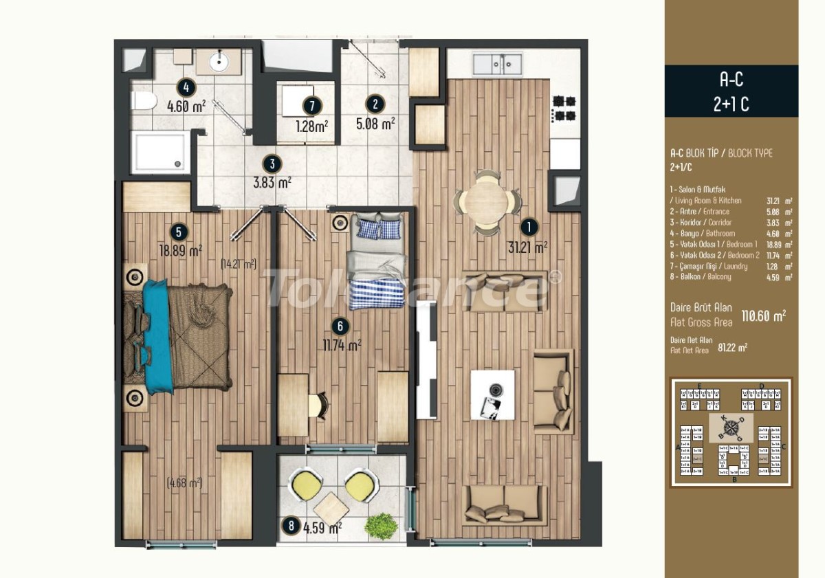Роскошные квартиры в Стамбуле в современном комплексе, выгодные для инвестиций - 34578 | Tolerance Homes