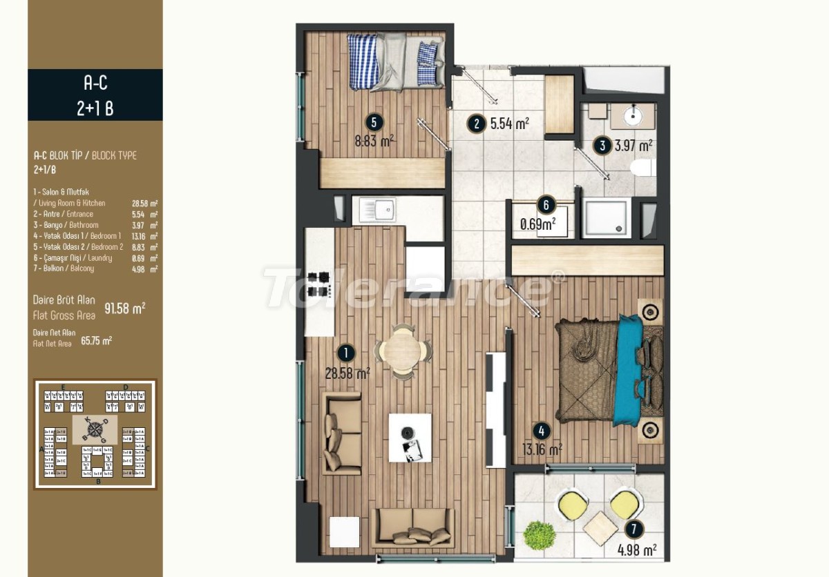 Роскошные квартиры в Стамбуле в современном комплексе, выгодные для инвестиций - 34577 | Tolerance Homes