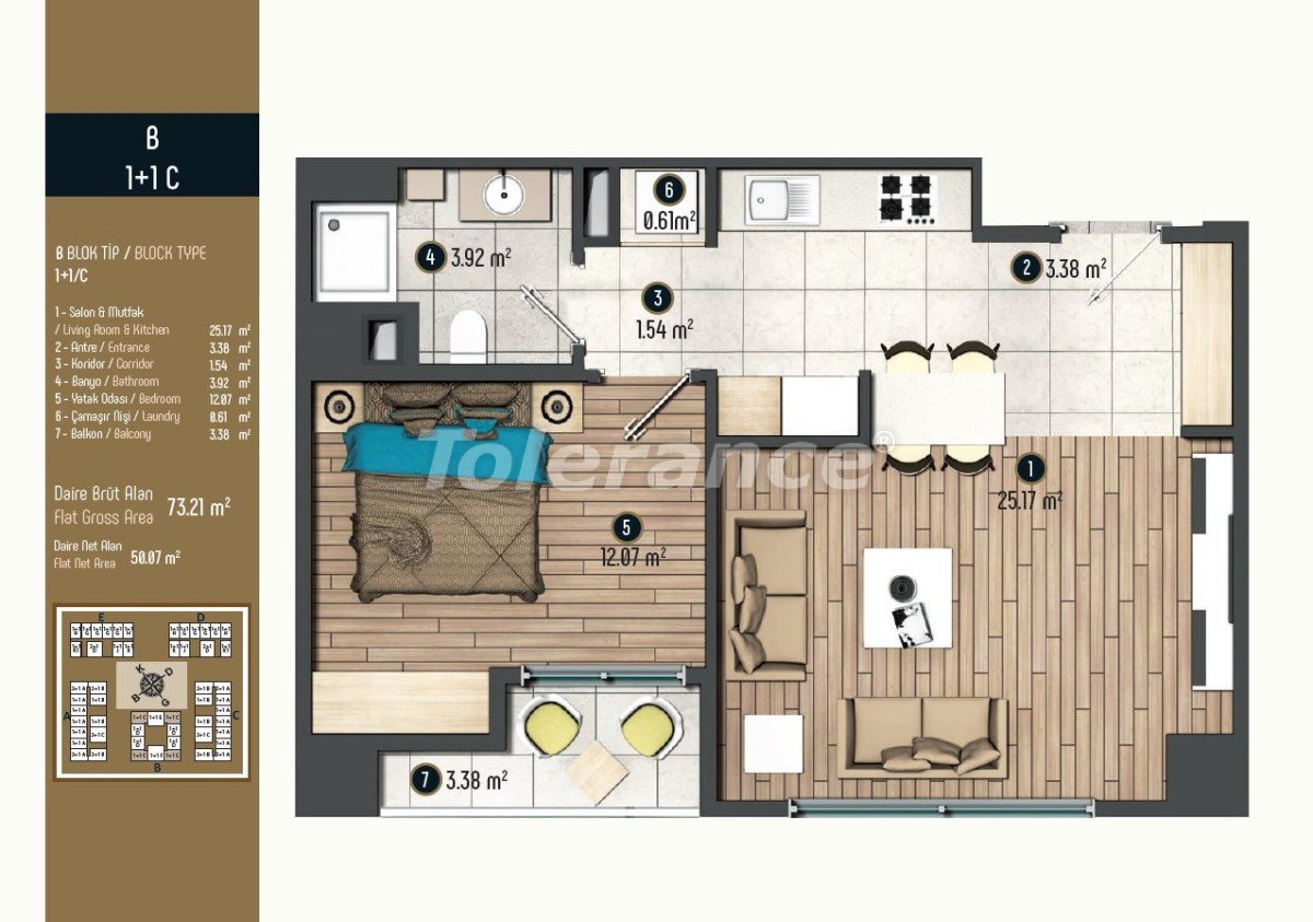 Роскошные квартиры в Стамбуле в современном комплексе, выгодные для инвестиций - 34567 | Tolerance Homes