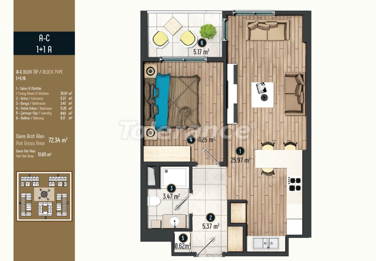 Роскошные квартиры в Стамбуле в современном комплексе, выгодные для инвестиций - 34565 | Tolerance Homes