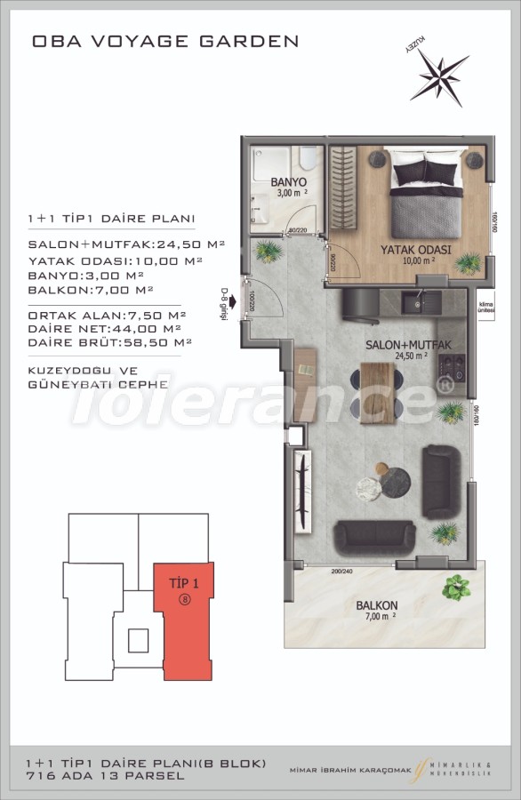 Современные апартаменты в Оба, Алания в комплексе гостиничного типа - 40085 | Tolerance Homes