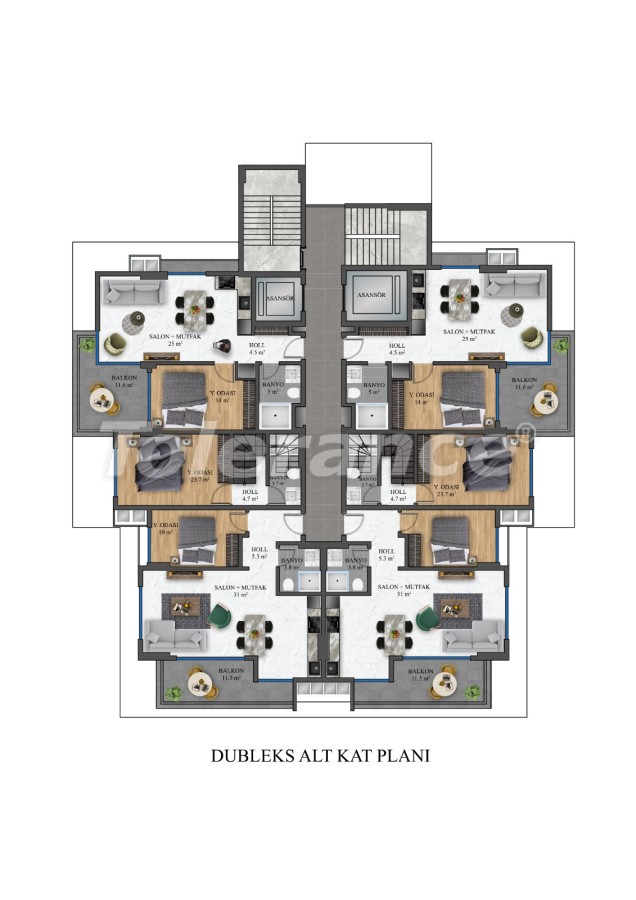 Эксклюзивные апартаменты в Махмутларе, Алания от надежного застройщика в комплексе гостиничного типа, в 50 метрах от моря - 40872 | Tolerance Homes