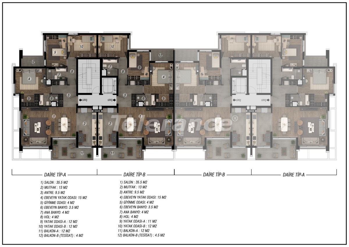 Шикарные просторные квартиры в Унджалы, Коньяалты в рассрочку от застройщика - 42245 | Tolerance Homes