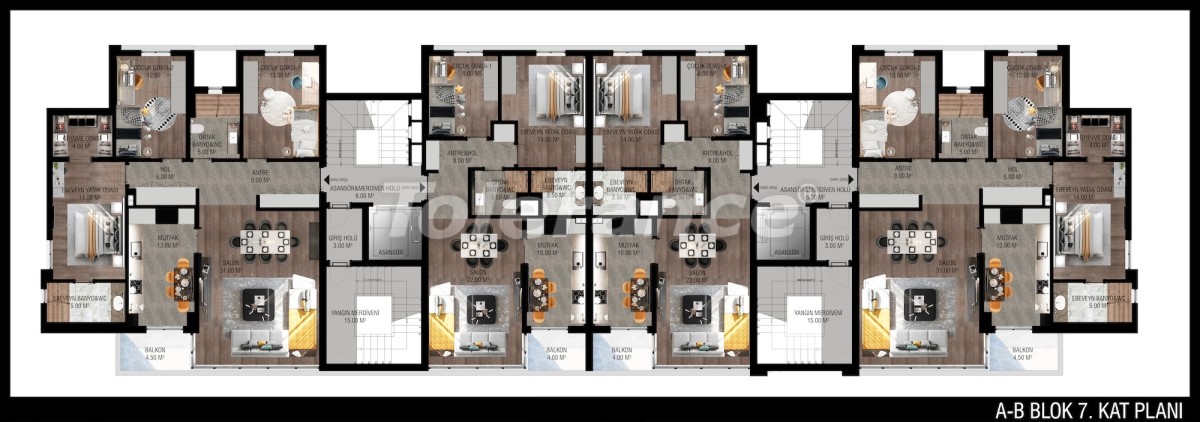Современные квартиры в Унджалы, Коньяалты от застройщика - 42505 | Tolerance Homes
