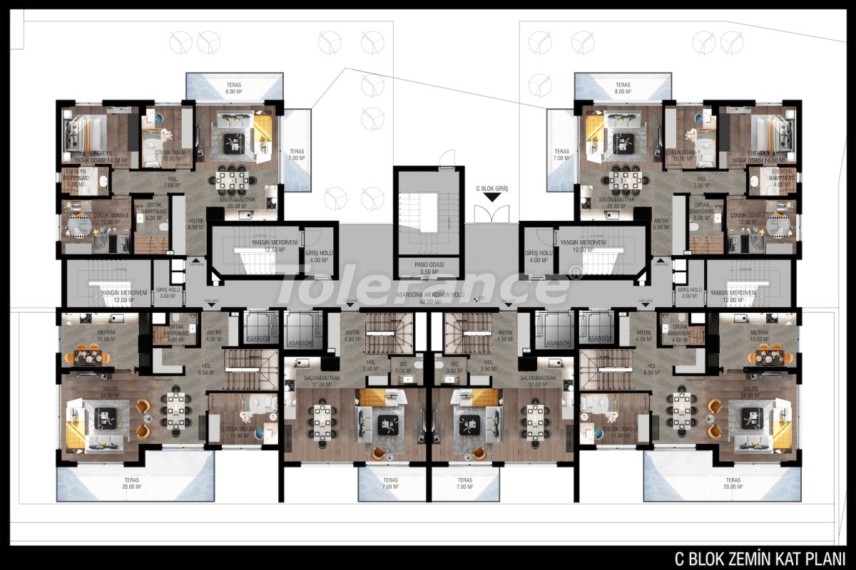 Современные квартиры в Унджалы, Коньяалты от застройщика - 42503 | Tolerance Homes