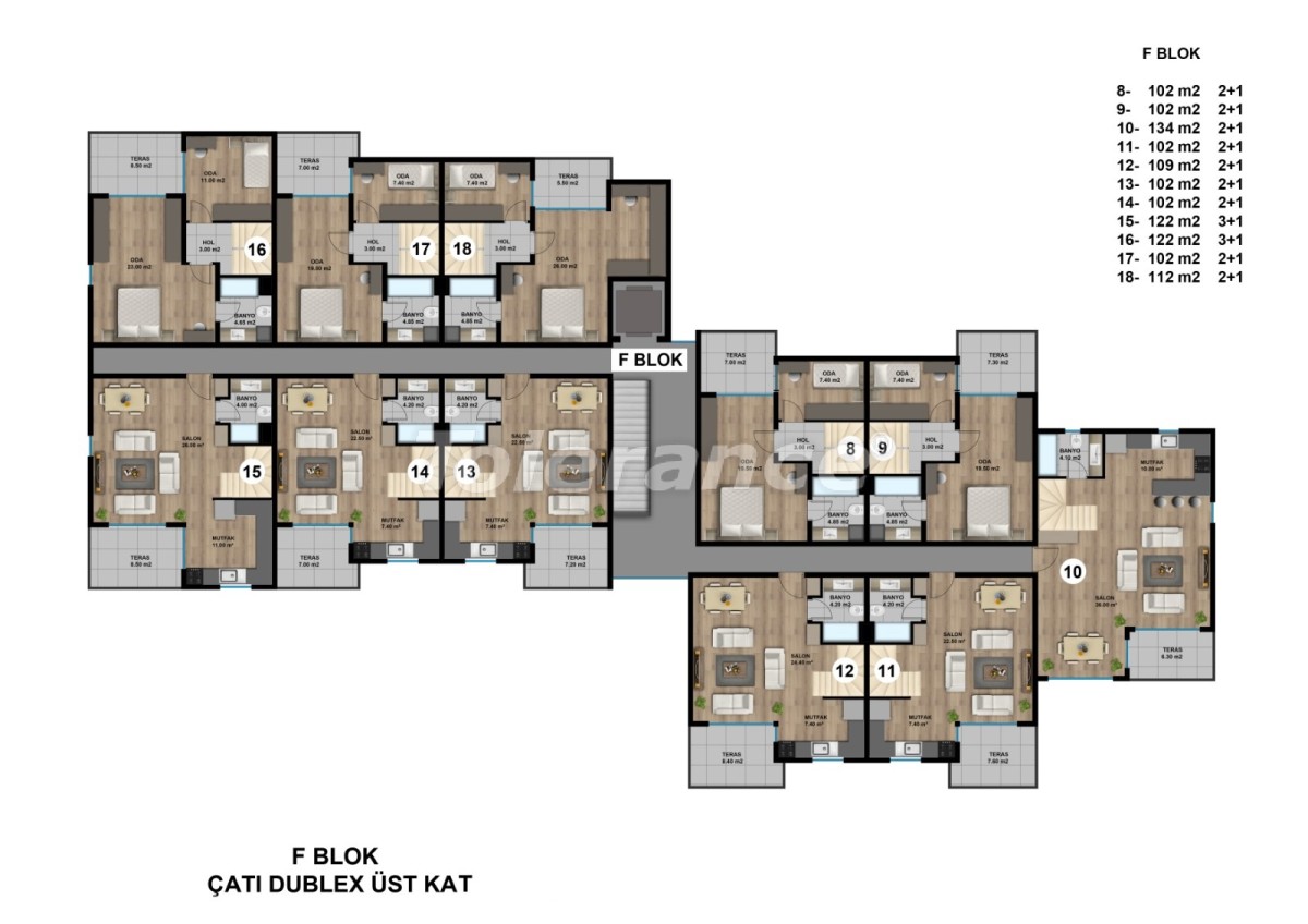 Шикарные просторные квартиры в Ларе, Анталья от застройщика - 44897 | Tolerance Homes
