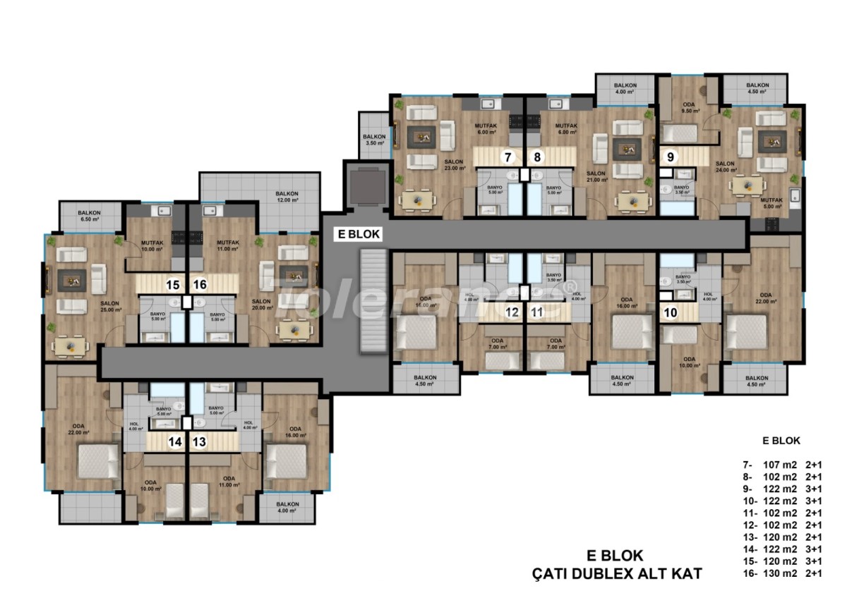 Шикарные просторные квартиры в Ларе, Анталья от застройщика - 44894 | Tolerance Homes