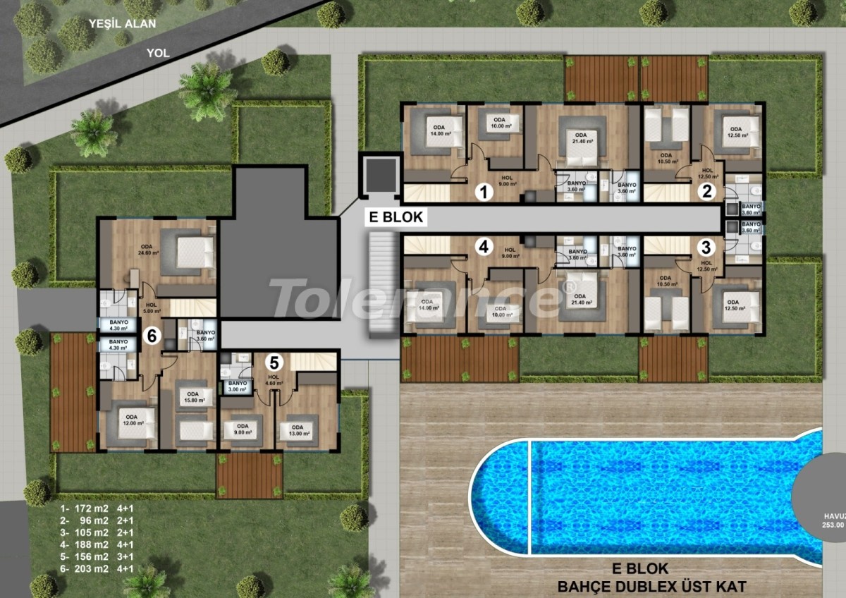 Шикарные просторные квартиры в Ларе, Анталья от застройщика - 44890 | Tolerance Homes