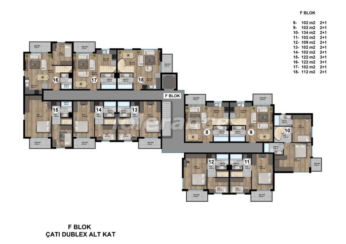 Шикарные просторные квартиры в Ларе, Анталья от застройщика - 44898 | Tolerance Homes