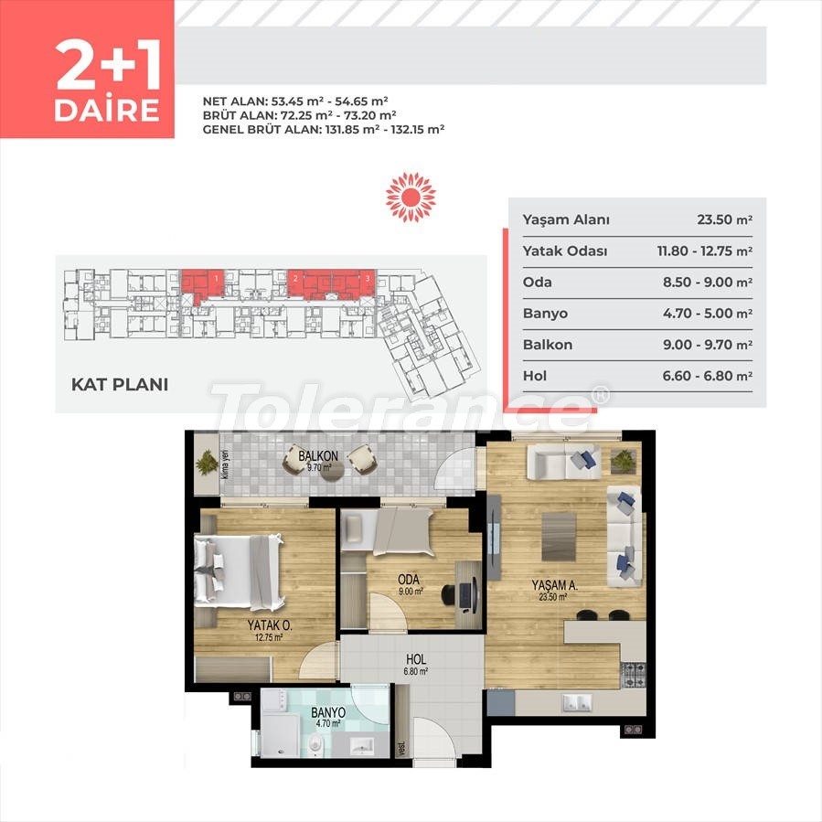 Квартиры в Чигли, Измире выгодные для инвестиций в комплексе с инфраструктурой в рассрочку - 45328 | Tolerance Homes