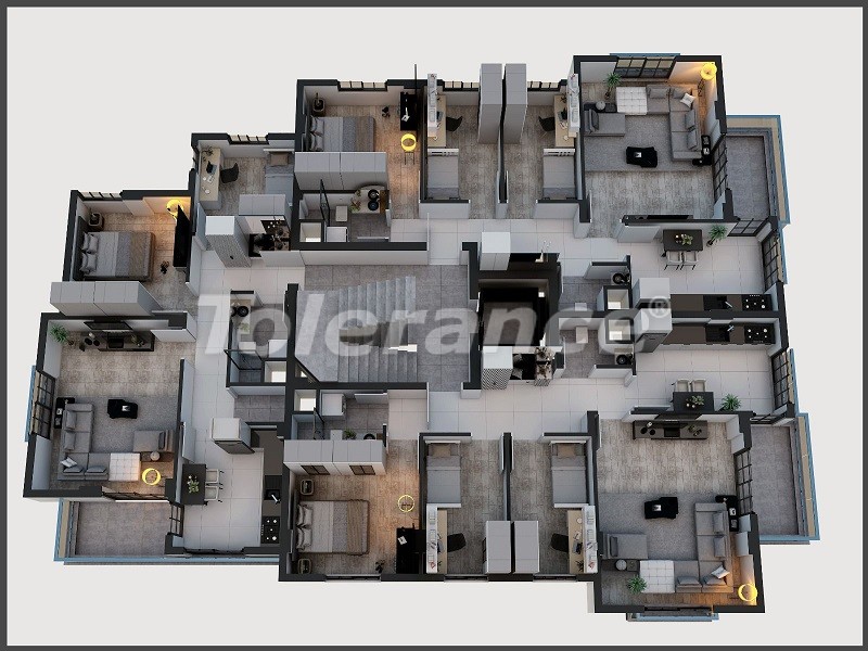 Недорогие просторные квартиры в Кепезе, Анталия с отдельной кухней, в рассрочку - 47902 | Tolerance Homes