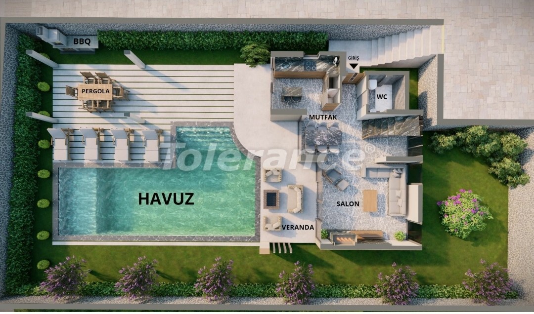 Отдельностоящие виллы в Олюдениз, Фетхие с частным бассейном, с возможностью получения гражданства - 46651 | Tolerance Homes