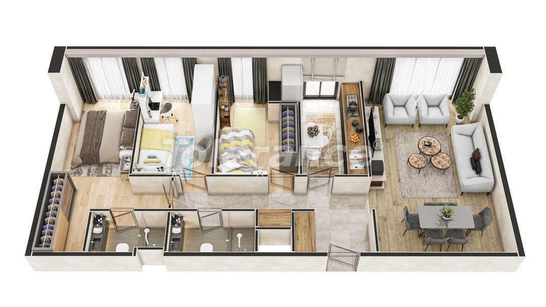 Современные просторные квартиры в центральной части Стамбула в комплексе с инфраструктурой, в рассрочку - 47282 | Tolerance Homes