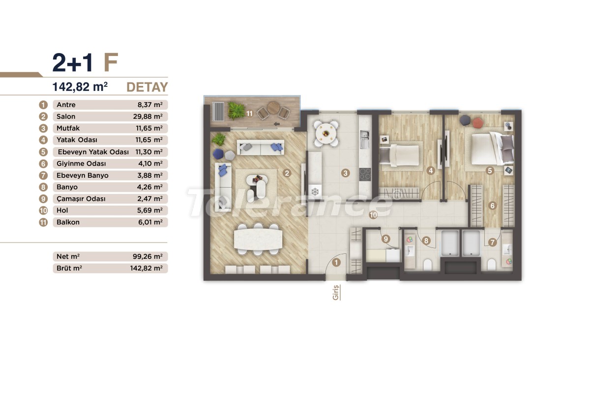 Роскошные квартиры в центре Измира в современном проекте с государственной гарантией, в рассрочку - 48423 | Tolerance Homes
