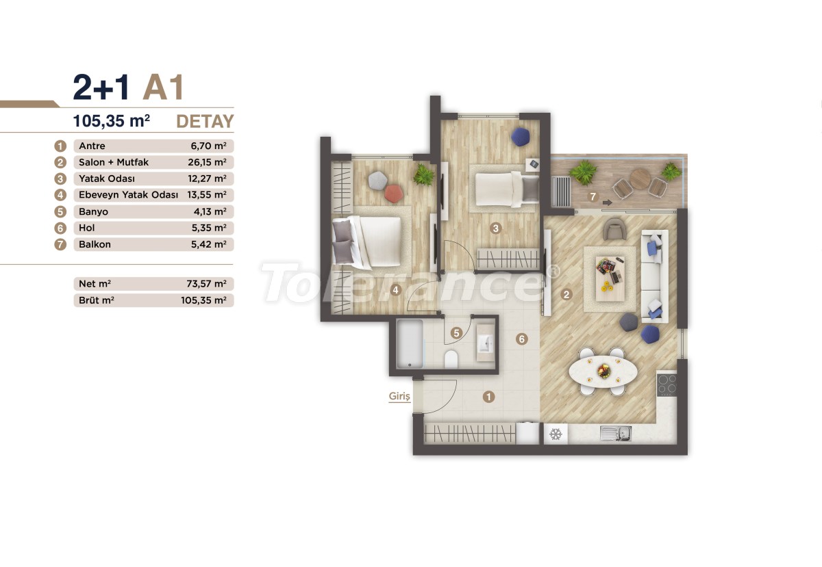 Роскошные квартиры в центре Измира в современном проекте с государственной гарантией, в рассрочку - 48417 | Tolerance Homes