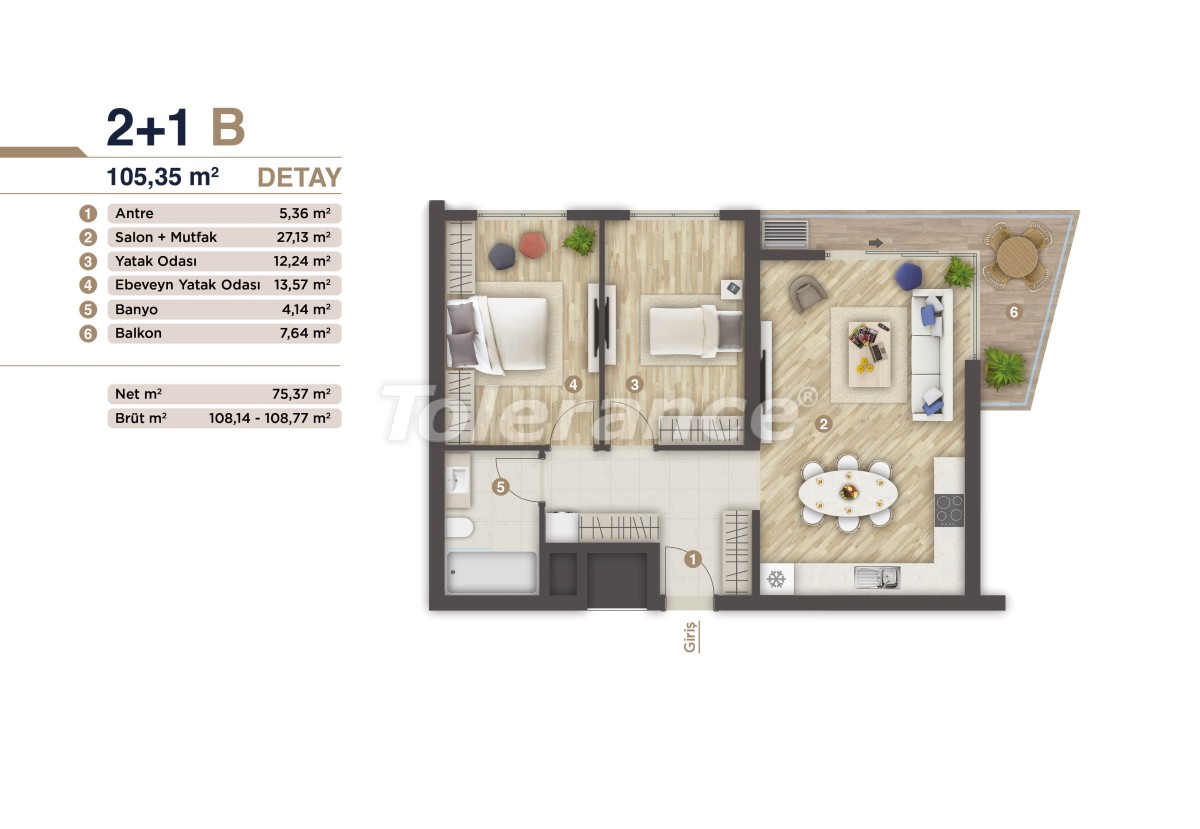 Роскошные квартиры в центре Измира в современном проекте с государственной гарантией, в рассрочку - 48418 | Tolerance Homes