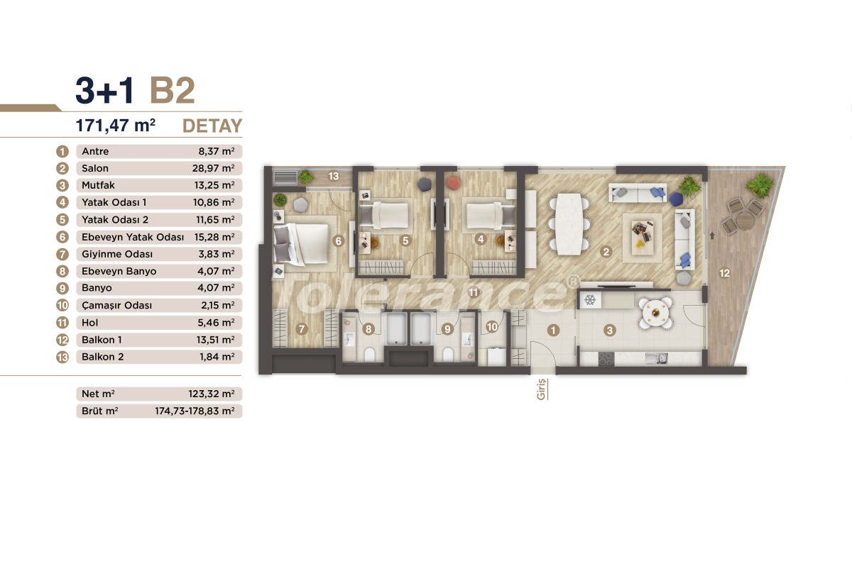 Роскошные квартиры в центре Измира в современном проекте с государственной гарантией, в рассрочку - 48425 | Tolerance Homes
