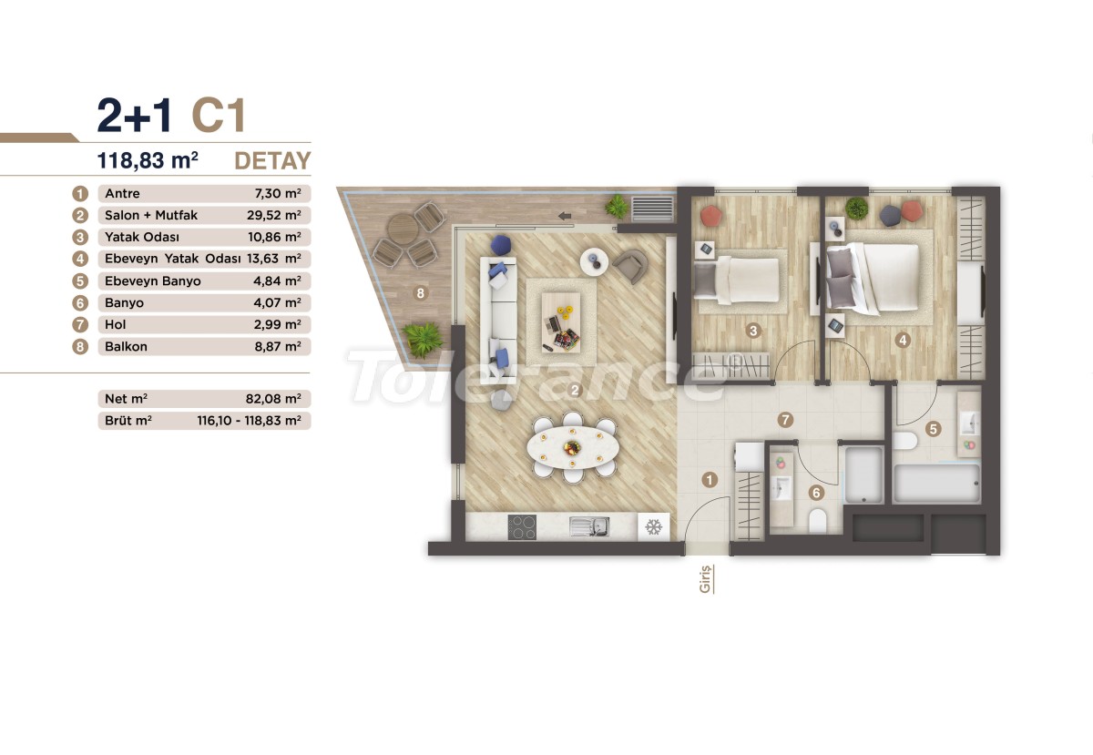 Роскошные квартиры в центре Измира в современном проекте с государственной гарантией, в рассрочку - 48419 | Tolerance Homes
