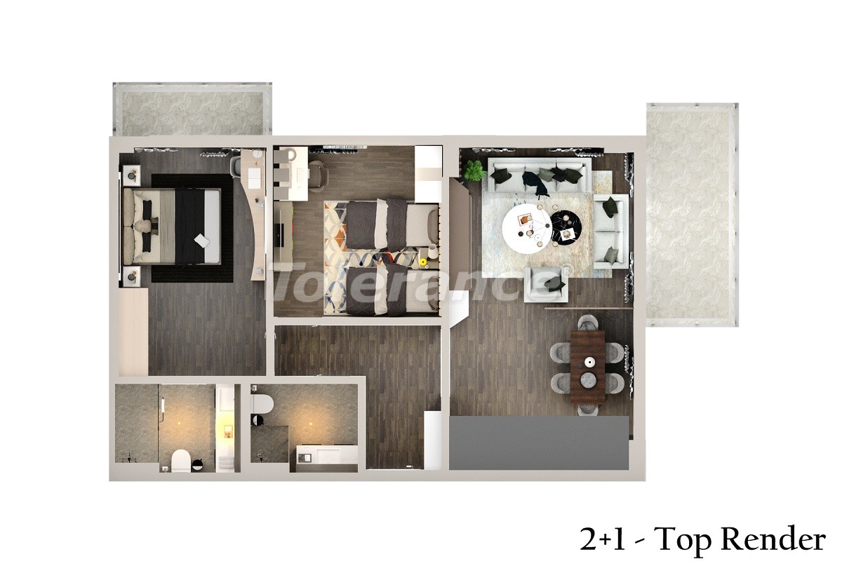 Новые квартиры в Демирташе, Алания, в современном комплексе с собственным пляжем - 48734 | Tolerance Homes