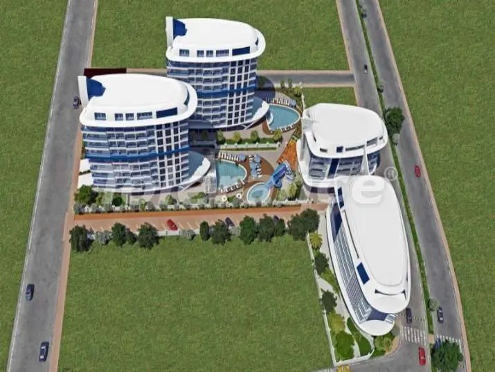 Квартира от застройщика в Центре, Аланья с бассейном: купить недвижимость в Турции - 2716