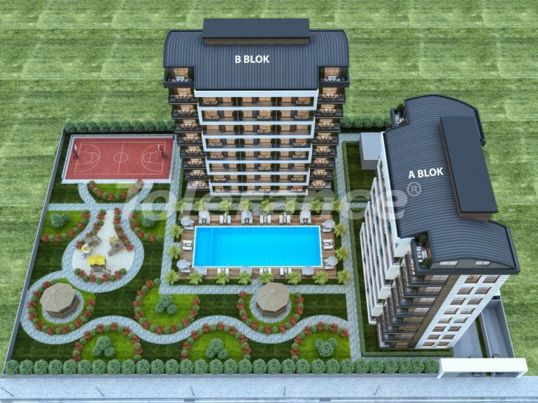 Квартира от застройщика в Алтынташ, Анталия вид на море с бассейном в рассрочку: купить недвижимость в Турции - 105466