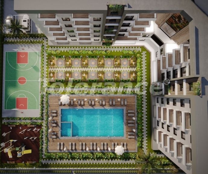 Квартира от застройщика в Алтынташ, Анталия вид на море с бассейном в рассрочку: купить недвижимость в Турции - 111426