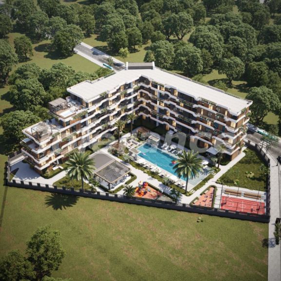 Квартира от застройщика в Алтынташ, Анталия вид на море с бассейном в рассрочку: купить недвижимость в Турции - 129918