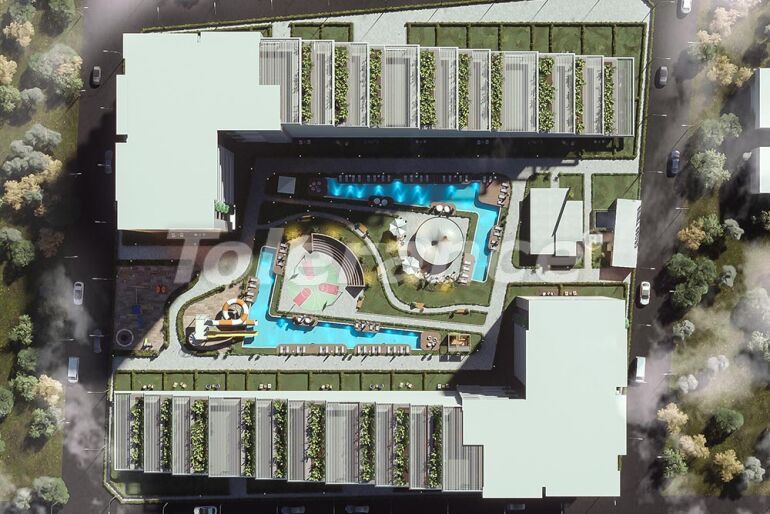 Квартира от застройщика в Алтынташ, Анталия с бассейном: купить недвижимость в Турции - 62866