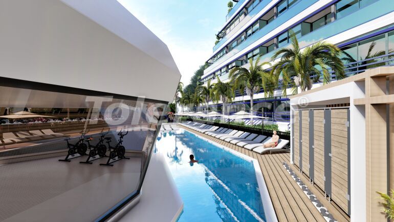 Квартира от застройщика в Алтынташ, Анталия вид на море с бассейном в рассрочку: купить недвижимость в Турции - 63992