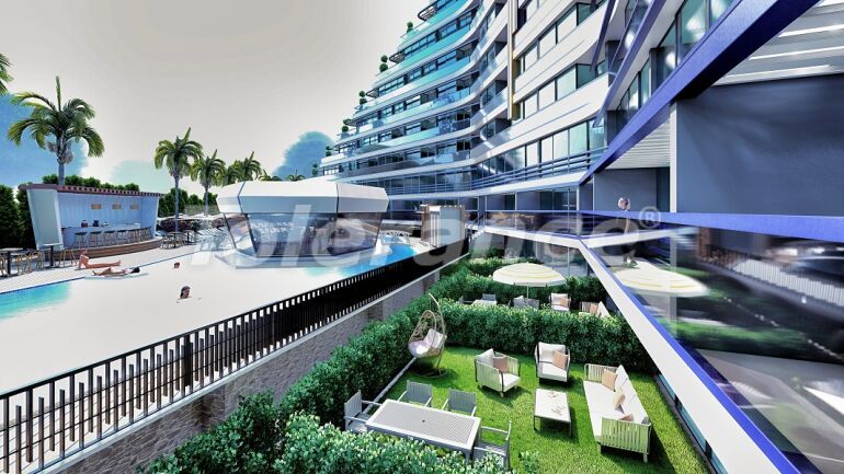 Квартира от застройщика в Алтынташ, Анталия вид на море с бассейном в рассрочку: купить недвижимость в Турции - 64018