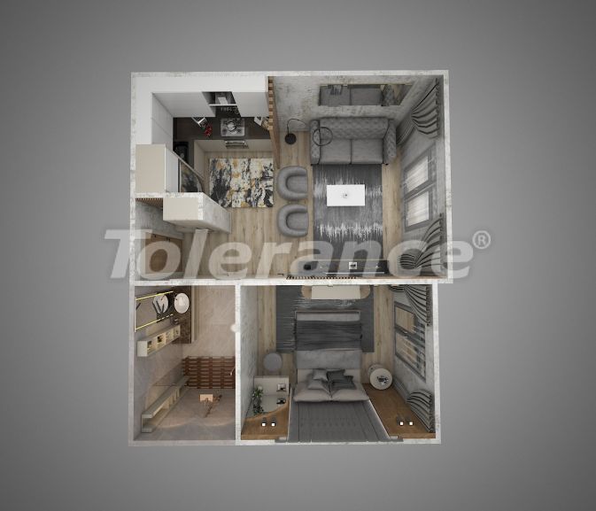 Квартира от застройщика в Алтынташ, Анталия с бассейном в рассрочку: купить недвижимость в Турции - 96174