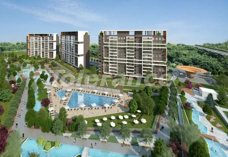 Квартира в Арнавуткёй, Стамбул с бассейном в рассрочку: купить недвижимость в Турции - 7451