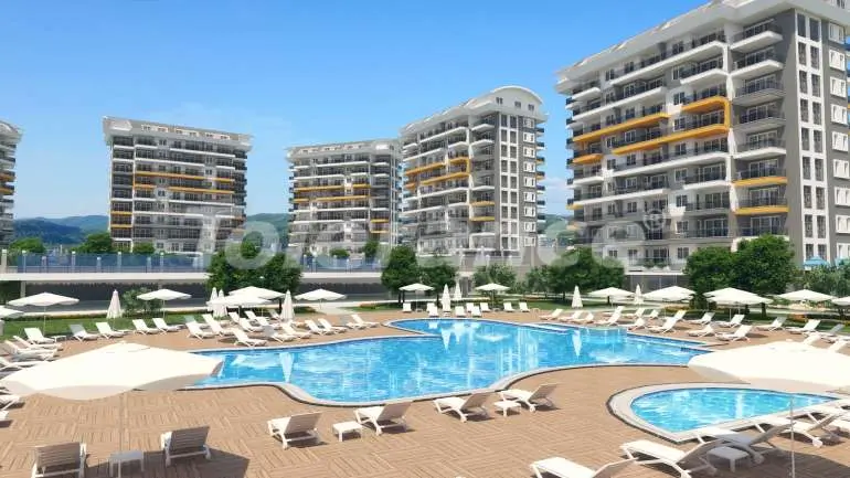 Квартира от застройщика в Авсаларе, Аланья с бассейном в рассрочку: купить недвижимость в Турции - 2869