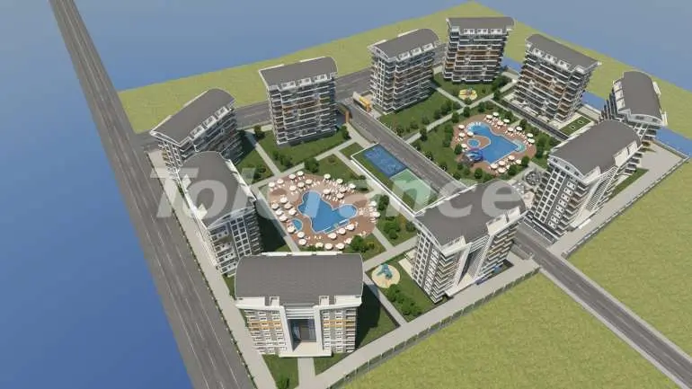Квартира от застройщика в Авсаларе, Аланья с бассейном в рассрочку - 2872 Квартира от застройщика в Авсаларе, Аланья с бассейном в рассрочку: купить недвижимость в Турции - 2872