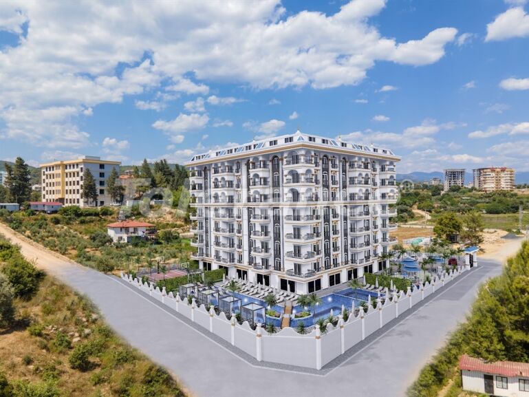 Квартира от застройщика в Авсаларе, Аланья вид на море с бассейном: купить недвижимость в Турции - 60646