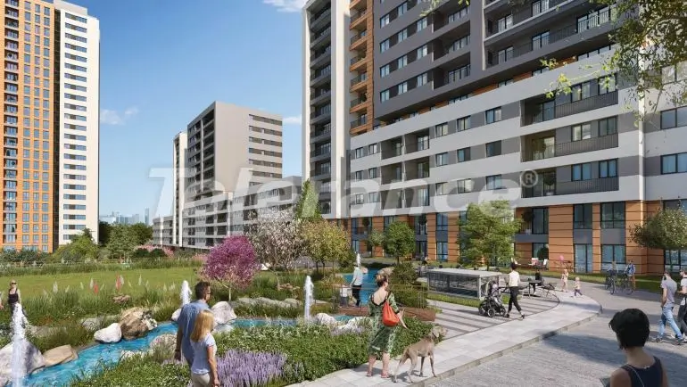 Квартира от застройщика в Бахчешехир, Стамбул с бассейном в рассрочку: купить недвижимость в Турции - 39090