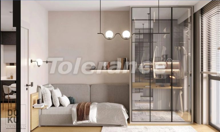 Квартира от застройщика в Байраклы, Измир вид на море с бассейном: купить недвижимость в Турции - 109697