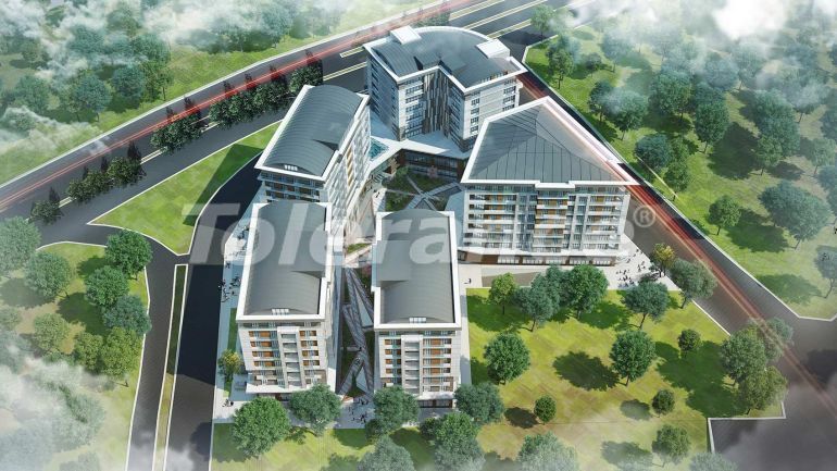 Квартира от застройщика в Бейликдюзю, Стамбул вид на море с бассейном: купить недвижимость в Турции - 130809