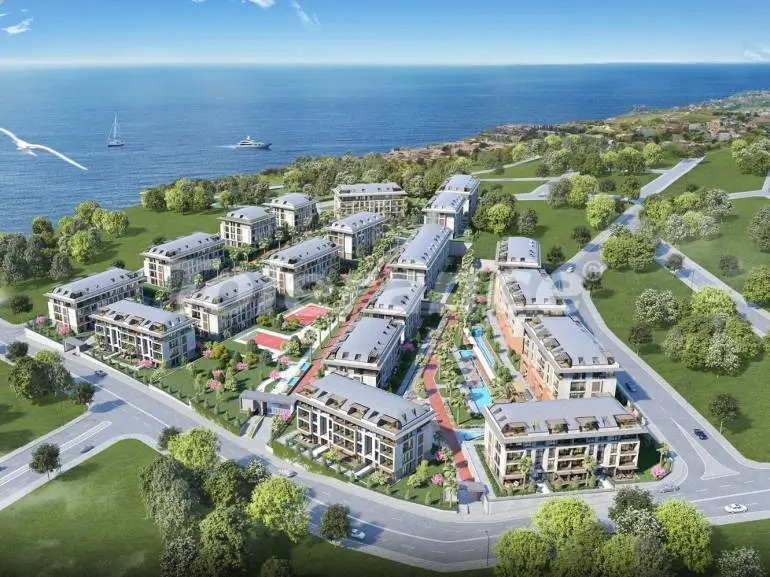 Квартира в Бейликдюзю, Стамбул вид на море с бассейном в рассрочку: купить недвижимость в Турции - 19095