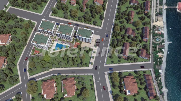 Квартира от застройщика в Бююкчекмедже, Стамбул вид на море с бассейном в рассрочку: купить недвижимость в Турции - 129494