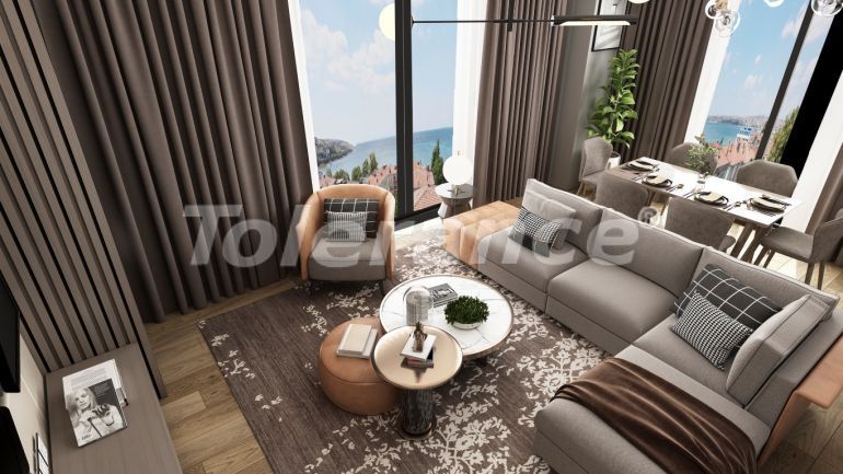 Квартира от застройщика в Бююкчекмедже, Стамбул вид на море с бассейном в рассрочку: купить недвижимость в Турции - 129525