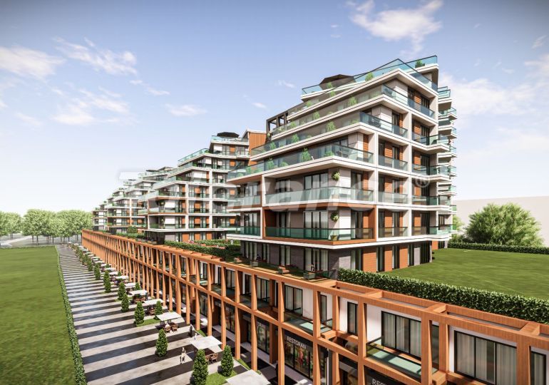 Квартира от застройщика в Бююкчекмедже, Стамбул вид на море с бассейном в рассрочку: купить недвижимость в Турции - 129990