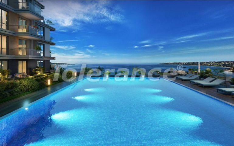 Квартира от застройщика в Бююкчекмедже, Стамбул вид на море с бассейном в рассрочку: купить недвижимость в Турции - 130015