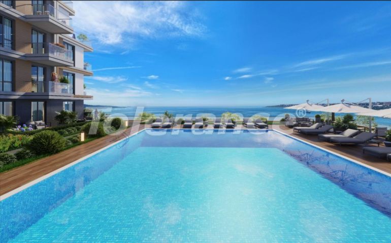 Квартира от застройщика в Бююкчекмедже, Стамбул вид на море с бассейном в рассрочку: купить недвижимость в Турции - 130021